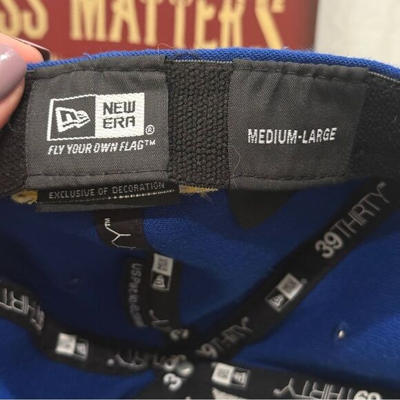 New Era Golden State Warriors Fitted Cap Hat Blue Sz M-L - Picture 11 of 13